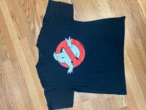 Vintage Ghostbusters Movie Logo Graphic Black T-Shirt